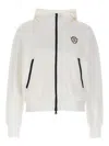 Brunello Cucinelli White Sweatshirt With Fixed Hood And Logo Patch On The Front In White