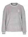 Brunello Cucinelli Crew Neck Logo Embroidered Sweatshirt In Gray