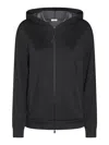 Brunello Cucinelli Grey Hoodie With Zip Closure In Grey