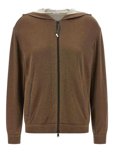 BRUNELLO CUCINELLI SUDADERA - MARRÓN