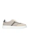 Brunello Cucinelli Monili Suede And Mesh Sneakers