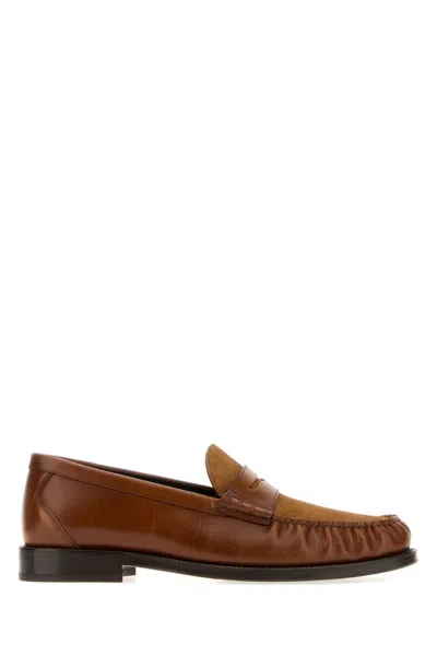 Brunello Cucinelli Suede And Leather Loafer In Brown