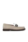 Brunello Cucinelli Suede And Leather Loafers With Contrasting Band