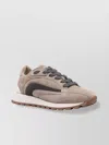 Brunello Cucinelli Suede And Mesh Sneakers In Brown
