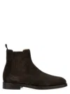 Brunello Cucinelli Panelled Suede Ankle Boots In Brown