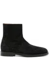 Brunello Cucinelli Suede Chelsea Boots In Black