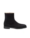 Brunello Cucinelli Suede Chelsea Boots In Black