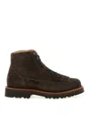 Brunello Cucinelli Men Suede Ankle Boots In Brown