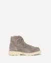 Brunello Cucinelli Men Suede Ankle Boots In Gray