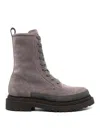 Brunello Cucinelli Suede Ankle Boots In Gris