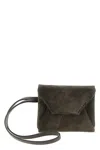 Brunello Cucinelli Letter-envelope Suede Bag Charm In Brown