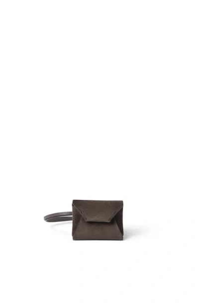 Brunello Cucinelli Suede Bag Charm In Brown