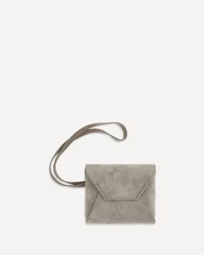 Brunello Cucinelli Suede Bag Charm In Gray