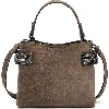 BRUNELLO CUCINELLI BRUNELLO CUCINELLI SUEDE BAG WITH PRECIOUS BANDS