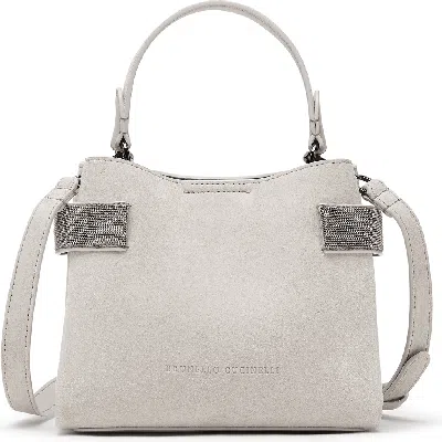 Brunello Cucinelli Monili-detail Leather Tote Bag In White