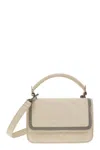 Brunello Cucinelli Suede Bag With Precious Contour In Beige