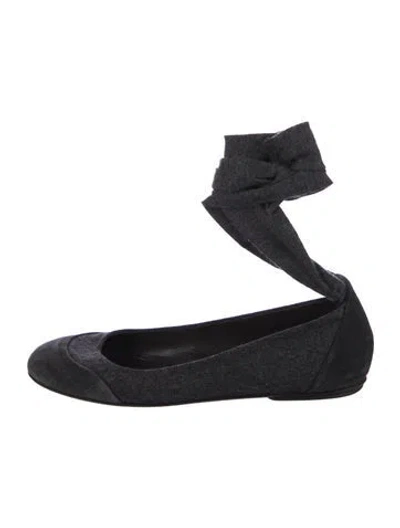 Pre-owned Brunello Cucinelli Suede Ballet Flats In Black