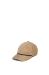 Brunello Cucinelli Monili-band Suede Baseball Cap In Light Brown