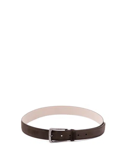 Brunello Cucinelli Suede Belt In Brown