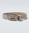 Brunello Cucinelli Suede Belt In Brown