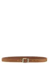 Brunello Cucinelli Men Suede Belt In Brown