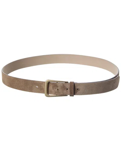 Brunello Cucinelli Suede Belt In Neutral