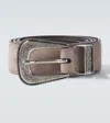 Brunello Cucinelli Suede Belt In Beige