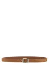 Brunello Cucinelli Men Suede Belt In Brown