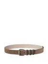Brunello Cucinelli Medium Calfskin Leather Belt In Brown