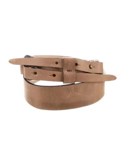 Pre-owned Brunello Cucinelli Suede Belt In Brown