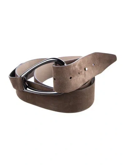 Pre-owned Brunello Cucinelli Suede Belt In Brown