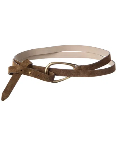 Brunello Cucinelli Suede Belt In Brown