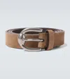 Brunello Cucinelli Suede Belt In Brown