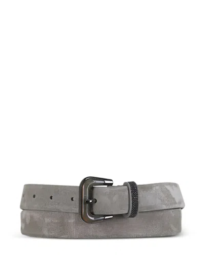 Brunello Cucinelli Suede Belt In Pattern