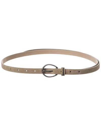 Brunello Cucinelli Suede Belt In Brown