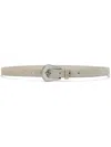 Brunello Cucinelli Calfskin Belt In Gray