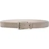 Brunello Cucinelli Leather Belt In Light Grey