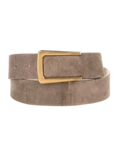 Pre-owned Brunello Cucinelli Suede Belt W/ Tags In Gray