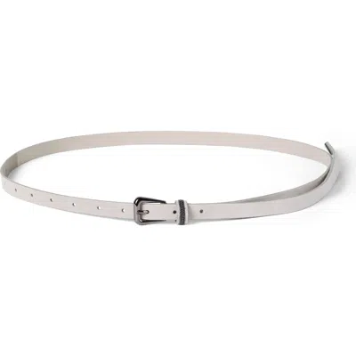 Brunello Cucinelli Suede Belt In White