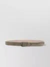 Brunello Cucinelli Suede Belt With Metal Buckle And Adjustable Length