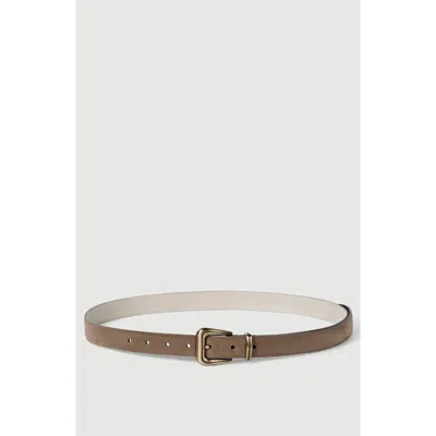 Brunello Cucinelli Suede Belt With Monili In Brown