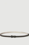 Brunello Cucinelli Suede Belt With Shiny Loop In Black