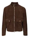 Brunello Cucinelli Bomber Leather Jacket Clothing In Black