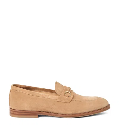 BRUNELLO CUCINELLI SUEDE BIT-DETAIL LOAFERS