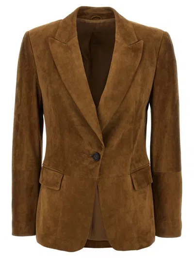BRUNELLO CUCINELLI BRUNELLO CUCINELLI SUEDE BLAZER