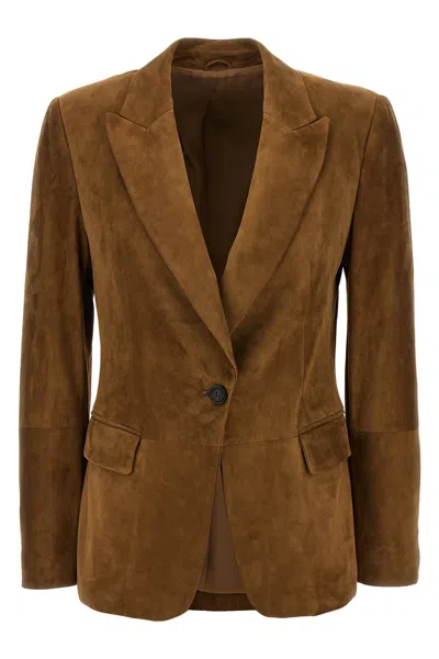 BRUNELLO CUCINELLI BRUNELLO CUCINELLI SUEDE BLAZER