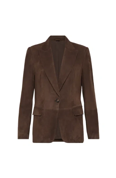 BRUNELLO CUCINELLI BRUNELLO CUCINELLI SUEDE BLAZER