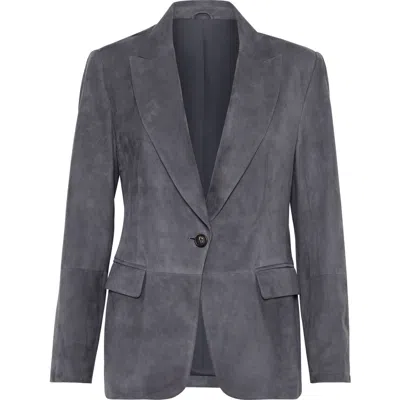 BRUNELLO CUCINELLI BRUNELLO CUCINELLI SUEDE BLAZER