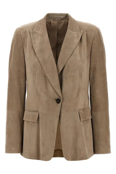 BRUNELLO CUCINELLI BRUNELLO CUCINELLI SINGLE-BREASTED TAILORED BLAZER
