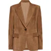 Brunello Cucinelli Woman Blazer Brown Size 10 Soft Leather In Brown